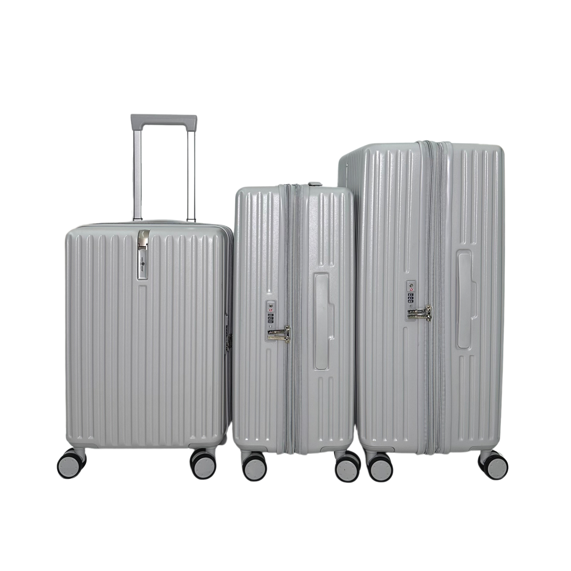 Cosas United Luggage Bloom Zip Light Grey